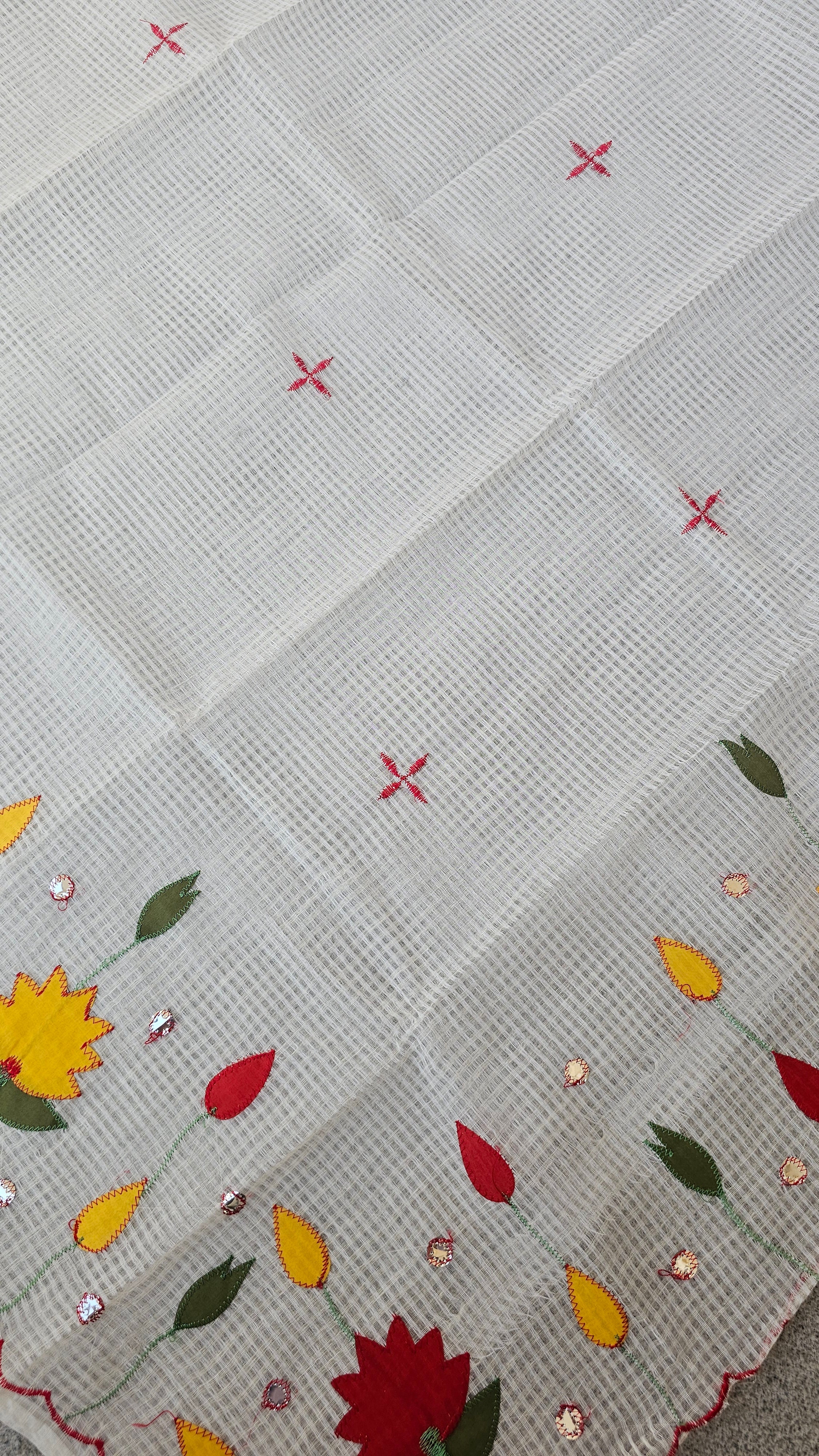 Lotus - Lotus Applique - Resham Kota Cotton Saree