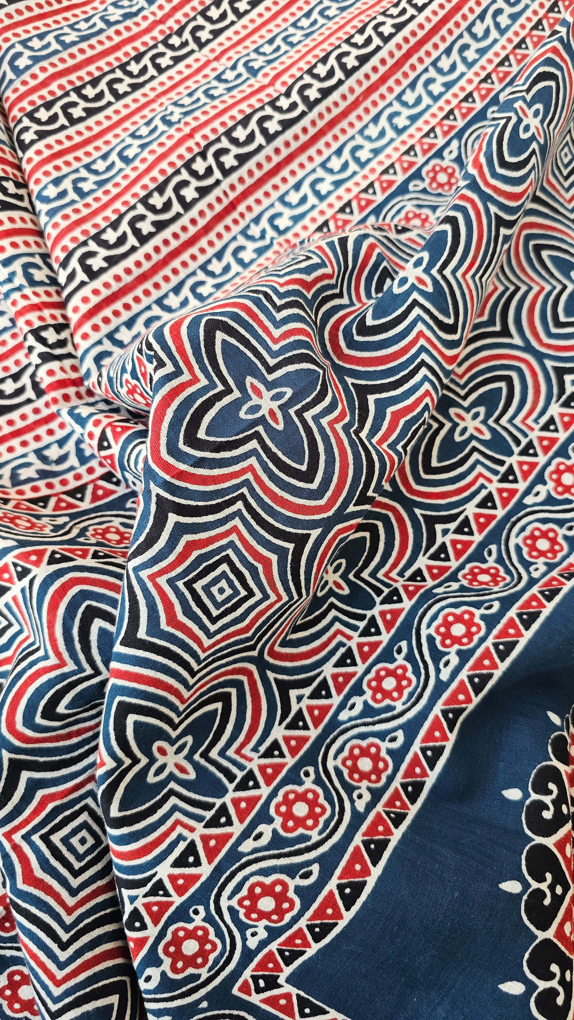 Sagar - Handblock Print - Chanderi Cotton
