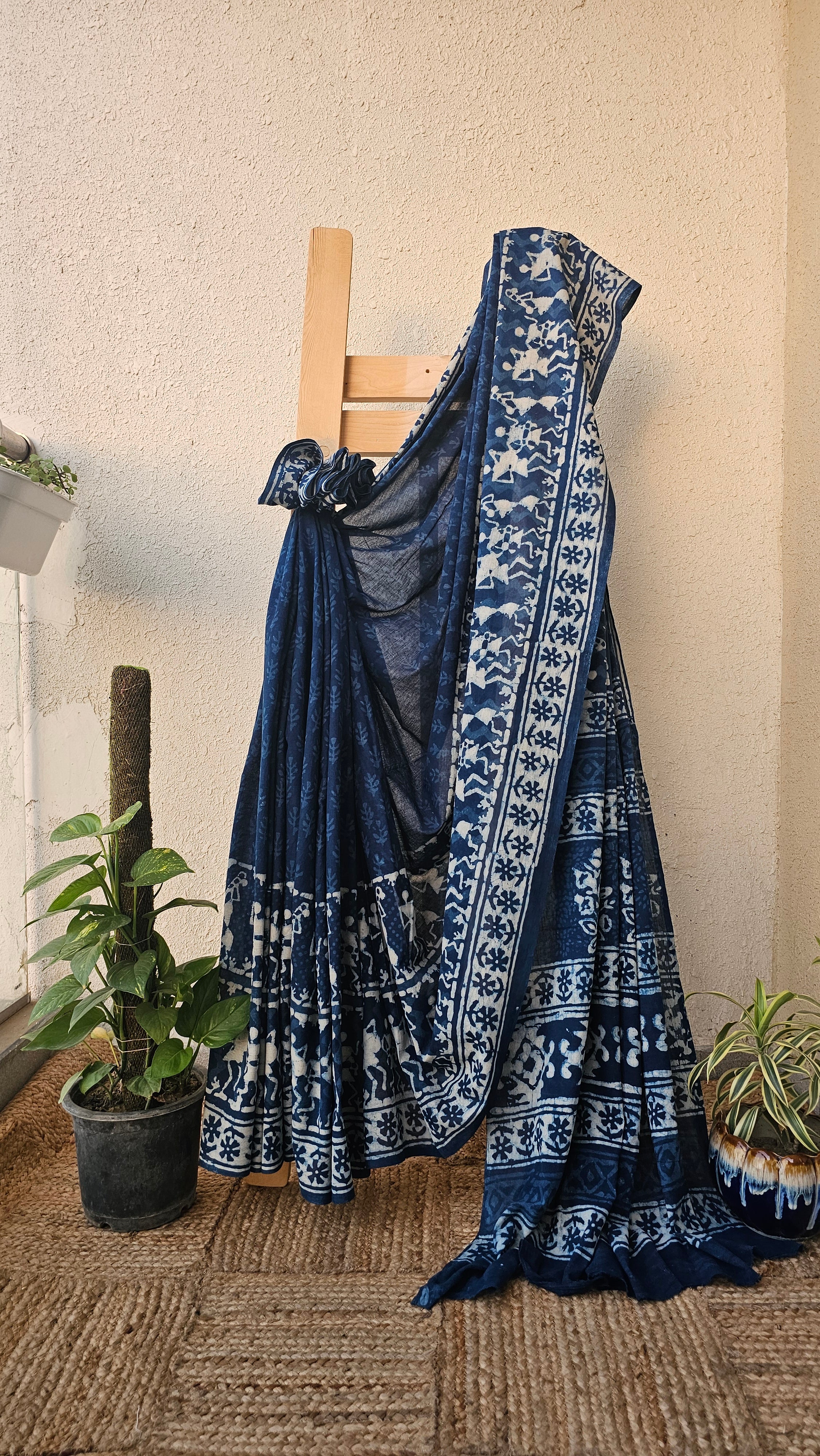 Warli - Handblock Print - Mulcotton