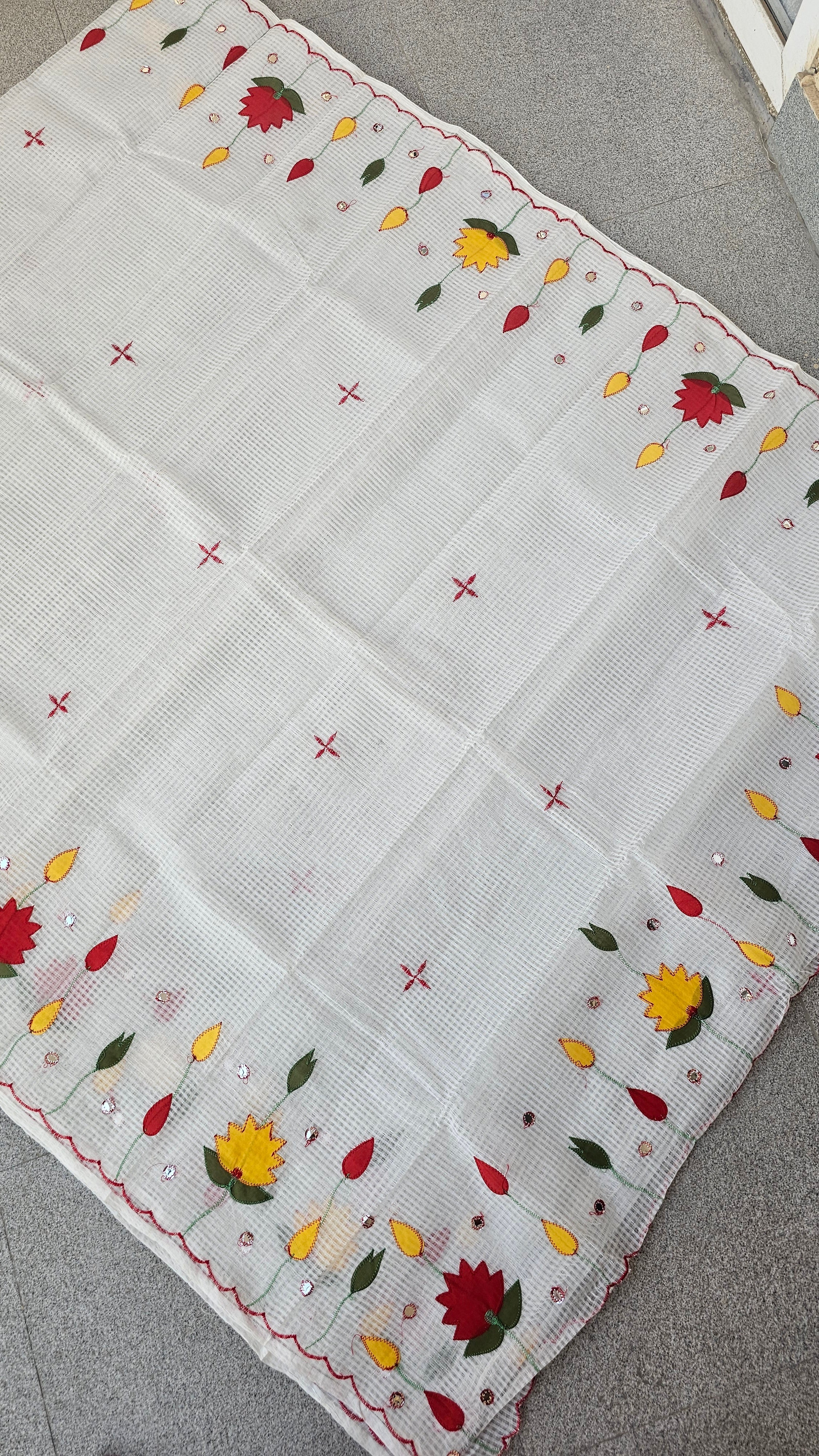Lotus - Lotus Applique - Resham Kota Cotton Saree