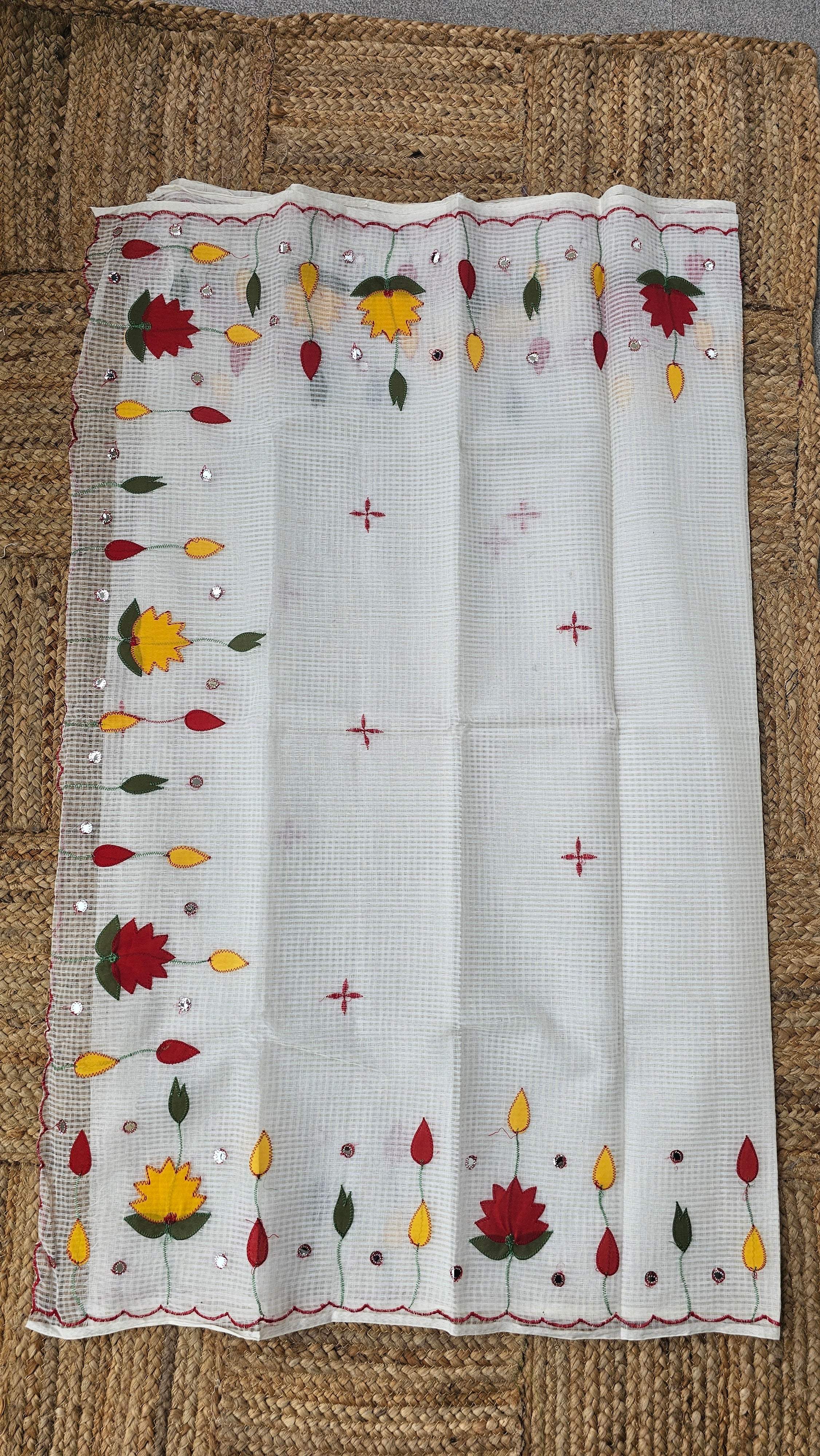 Lotus - Lotus Applique - Resham Kota Cotton Saree