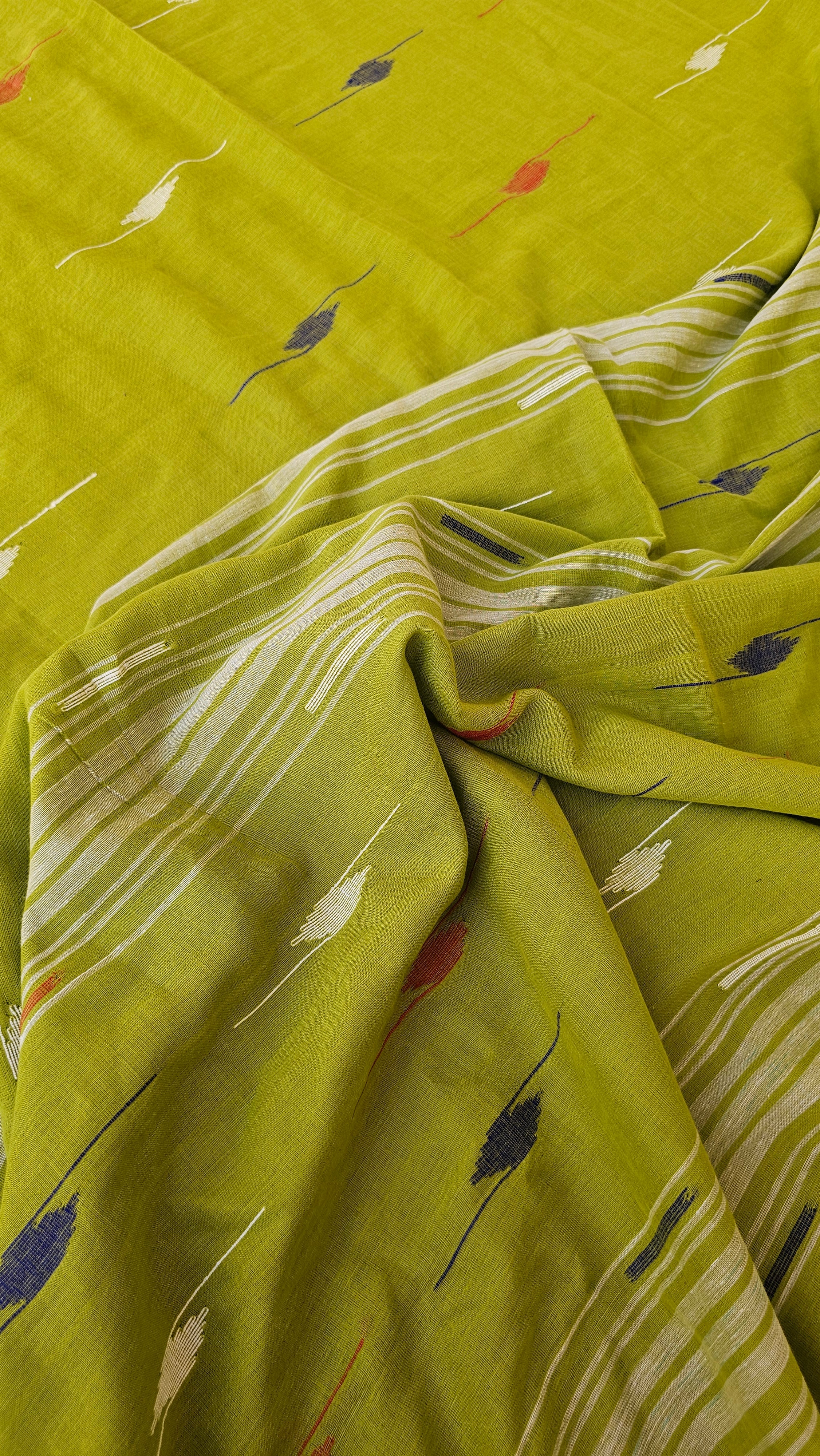 Durba - Needle Jamdani Handloom - Mulcotton Saree