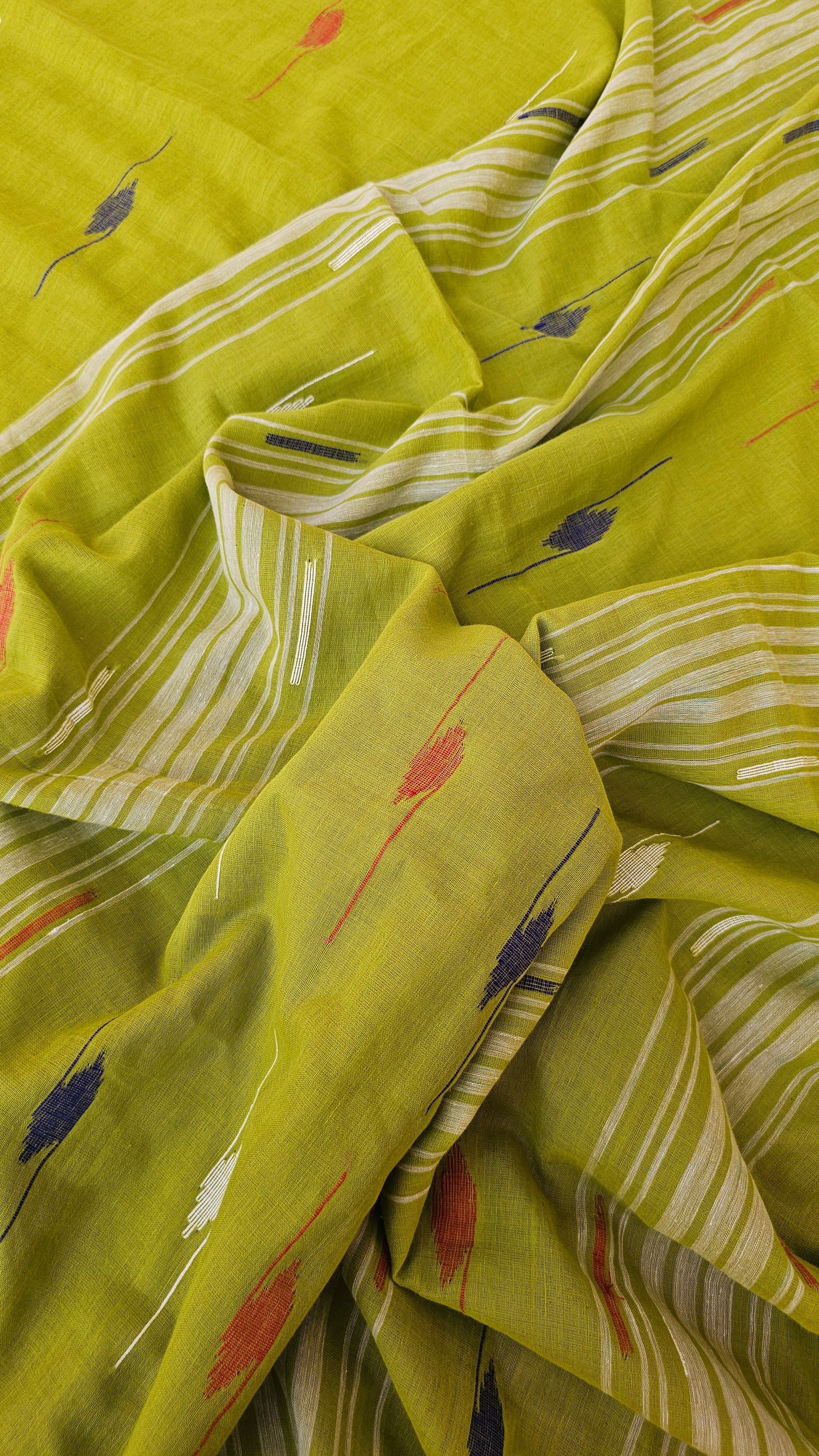 Durba - Needle Jamdani Handloom - Mulcotton Saree