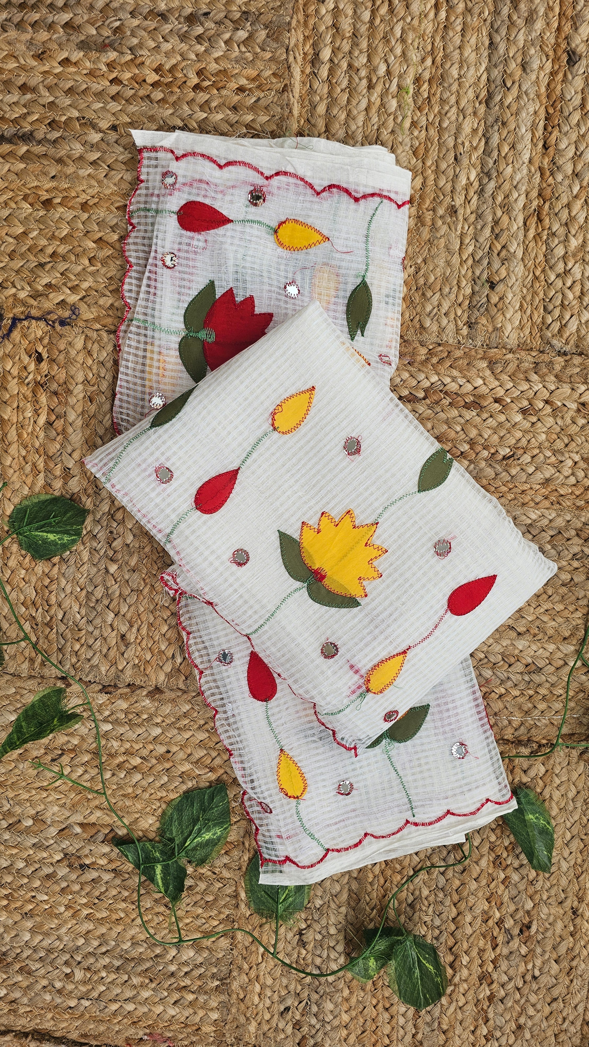 Lotus - Lotus Applique - Resham Kota Cotton Saree
