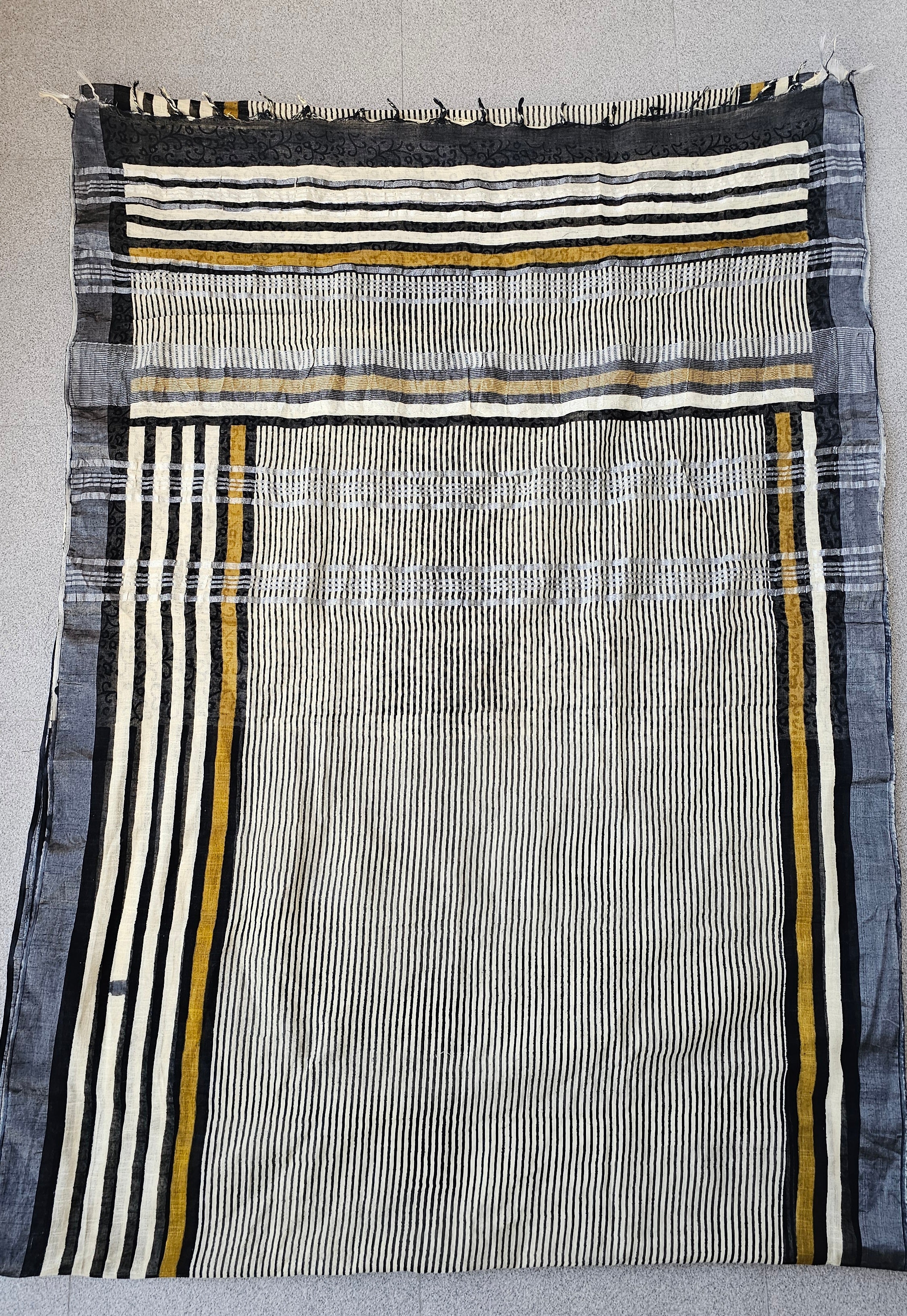 Kanishka - Hand Block Print - Linen Cotton Saree