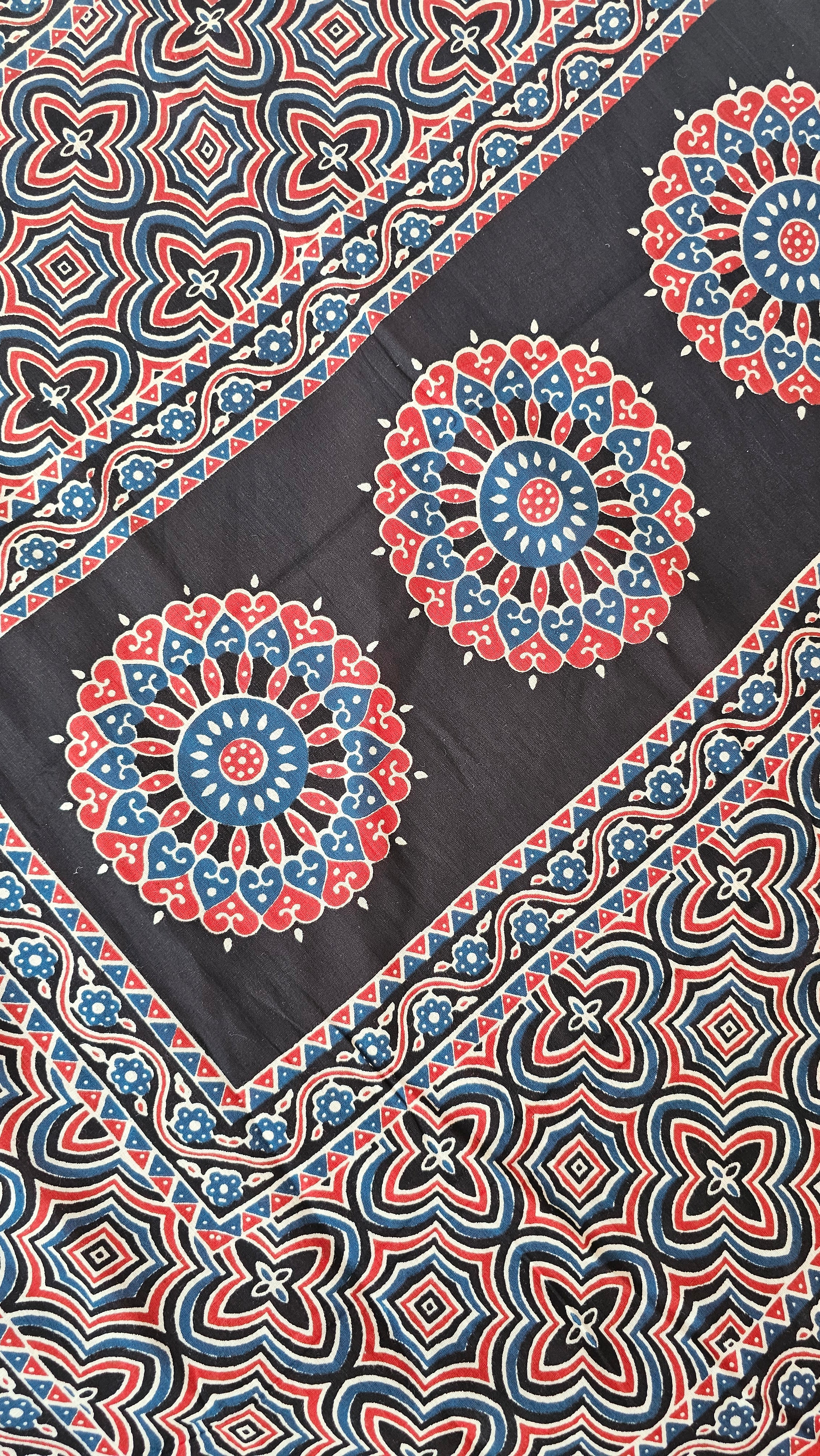 Chakra - Block printed - Chanderi Cotton Saree