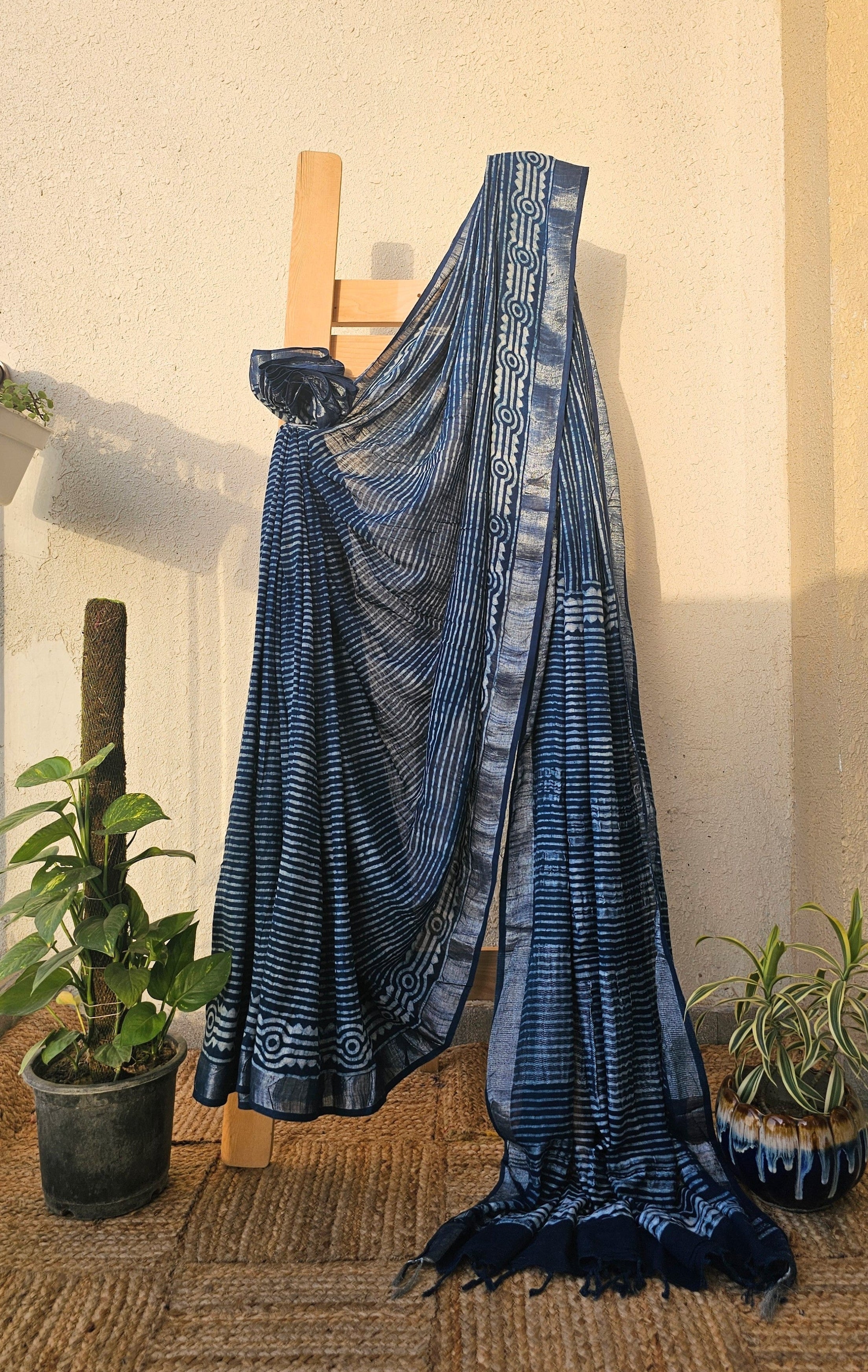 Stripe - Handblock Print - Linen Cotton