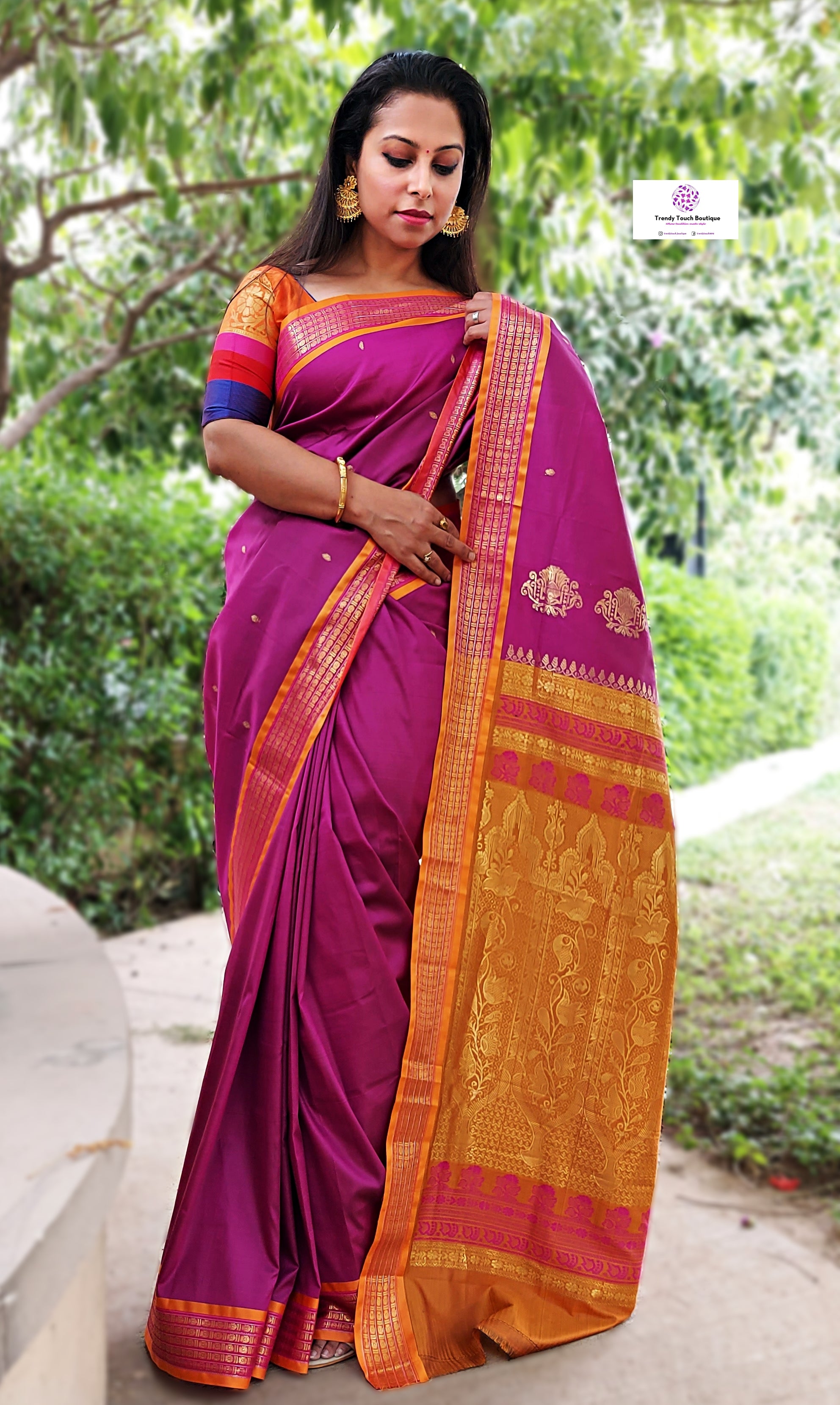 bridal lightweight sarees for gifting bomkai silk magenta and yellow trousseau diwali gifts sarees for marriage wedding functions